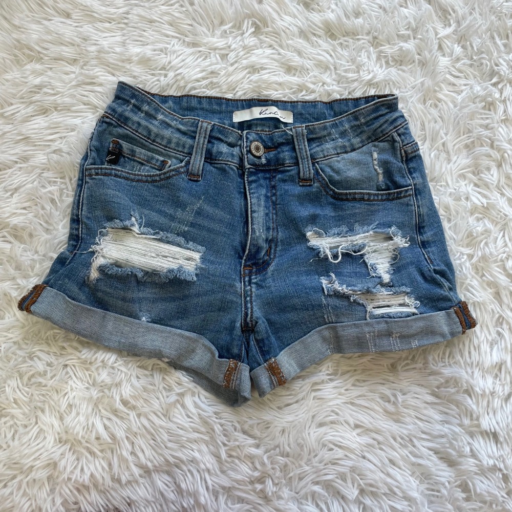 KanCan Mid-Rise Cuffed Denim Jean Shorts
